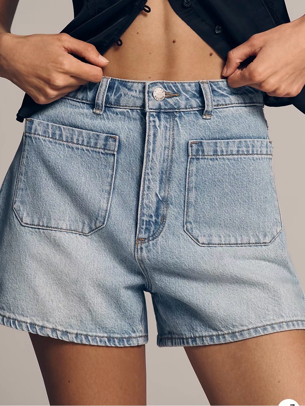 ROLLA'S Light Blue Denim Front Pocket Shorts
